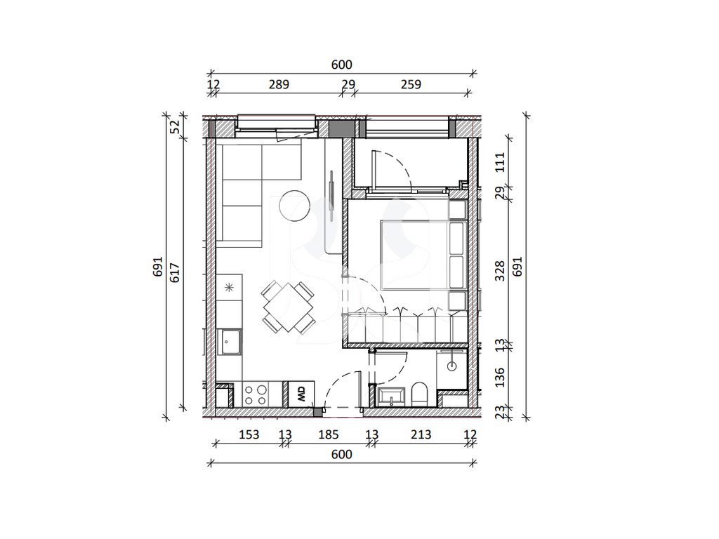 SHITET ME KREDI APARTAMENTI 1+1 REZIDENCA KADIU 3