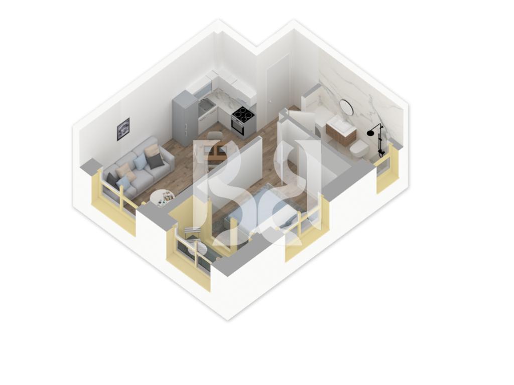 SHITET ME KREDI APARTAMENT 1+1 REZIDENCA KADIU 2