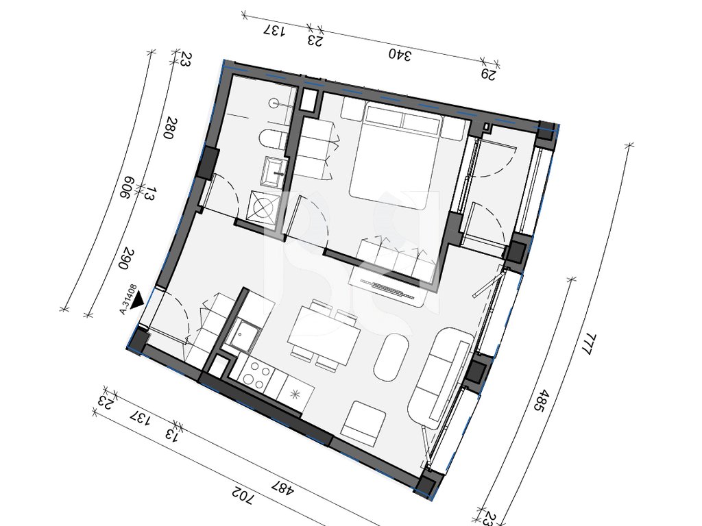 SHITET APARTAMENT 1+1 NE REZIDENCA BALLADA LIQENI I FARKES 3