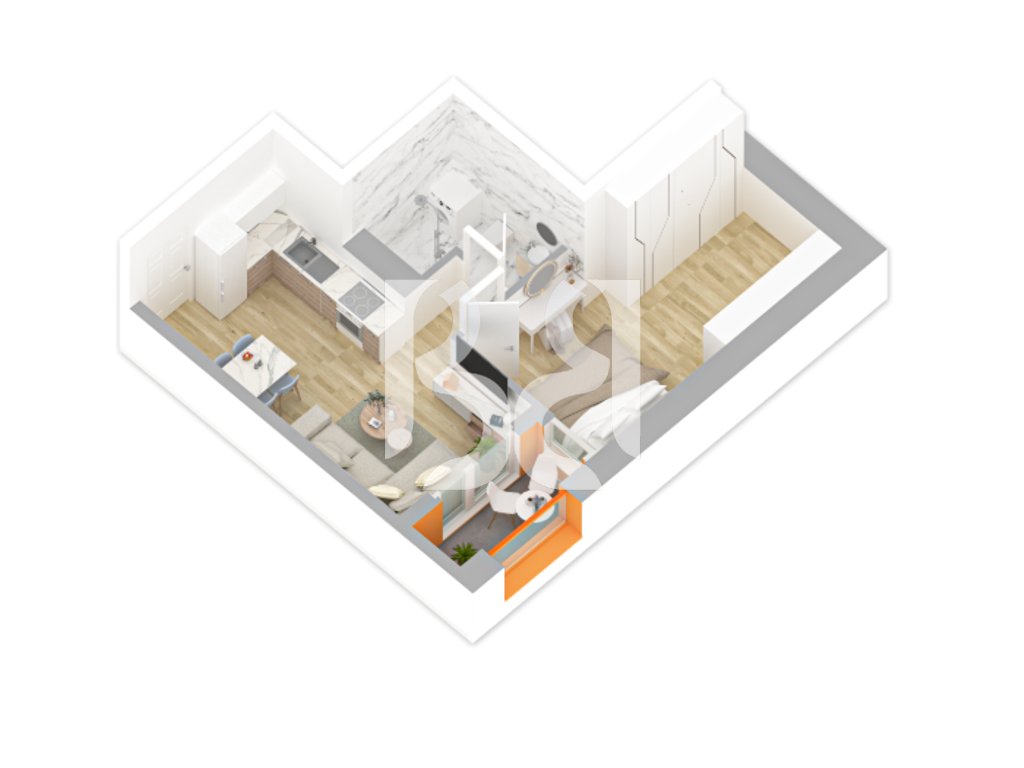 SHITET APARTAMENT 1+1 ME KREDI REZIDENCA KADIU 3
