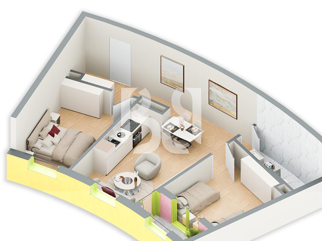 SHITET APARTAMENT 2+1 NE REZIDENCA BALLADA LIQENI I FARKES 2