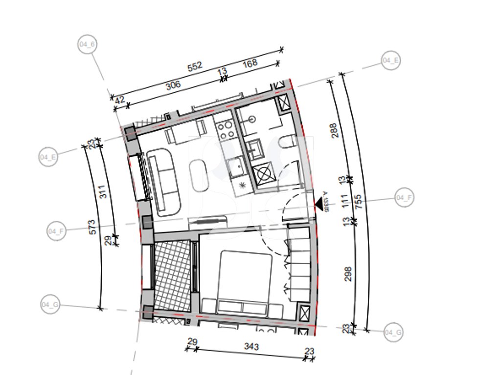 SHITET ME KREDI DERI NE 80% APARTAMENT 1+1 TEK REZIDENCA BALLADA LIQENI I FARKES, TIRANE 2