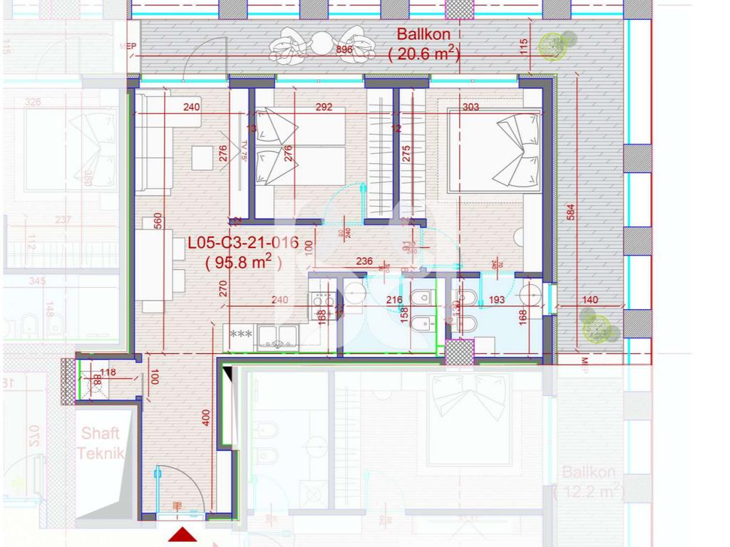 SHITET APARTAMENT 2+1+2 TEK MANHATTAN RESIDENCE DON BOSKO 3