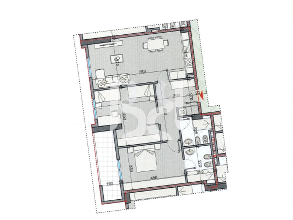 APARTAMENT 2+1 NE SHITJE ASTIR ALBA KONSTRUKSION* 2