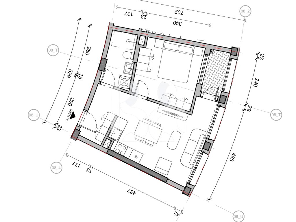SHITET ME KREDI DERI NE 80% APARTAMENT 1+1 NE REZIDENCA BALLADA LIQENI I FARKES 3