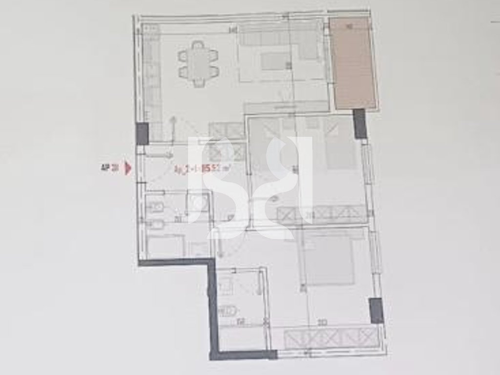 APARTAMENT 2+1 NE SHITJE PASKUQAN REZIDENCA MAJESTIC 2 4