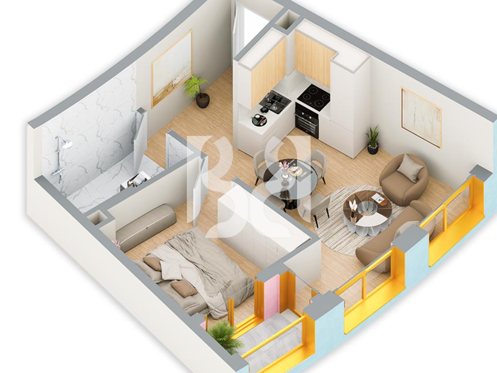 SHITET APARTAMENT 1+1 NE REZIDENCA BALLADA LIQENI I FARKES 2