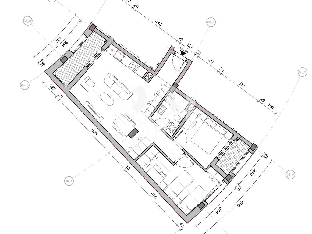 SHITET APARTAMENT 2+1 NE REZIDENCA BALLADA LIQENI I FARKES 3