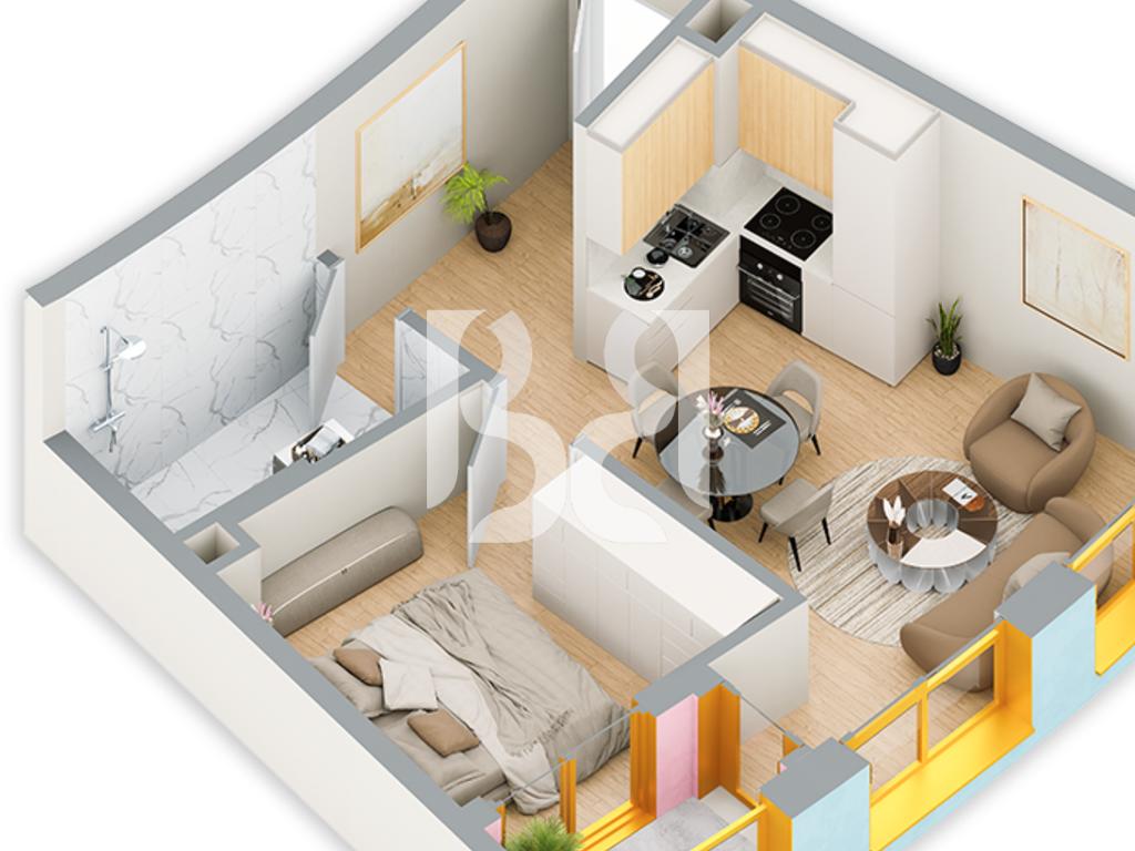 SHITET APARTAMENT 1+1 NE REZIDENCA BALLADA LIQENI I FARKES 2