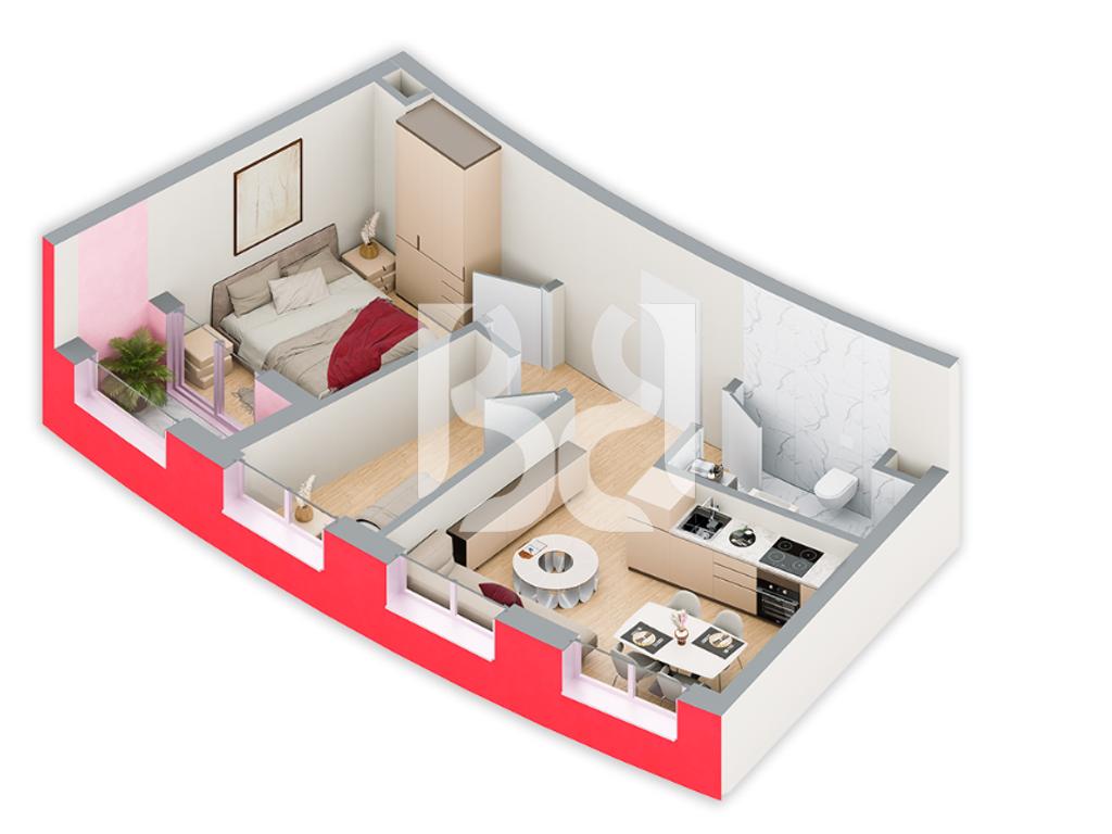 SHITET ME KREDI DERI NE 80% APARTAMENT 2+1 NE REZIDENCA BALLADA LIQENI I FARKES 4