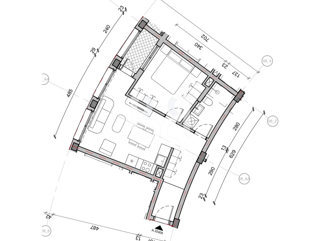 SHITET APARTAMENT 1+1 NE REZIDENCA BALLADA LIQENI I FARKES 3