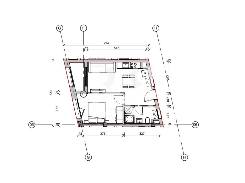 APARTAMENT 1+1 NË SHITJE – REZIDENCË MODERNE | MUNDËSI BLERJEJE ME KREDI DERI NE 80%. 4