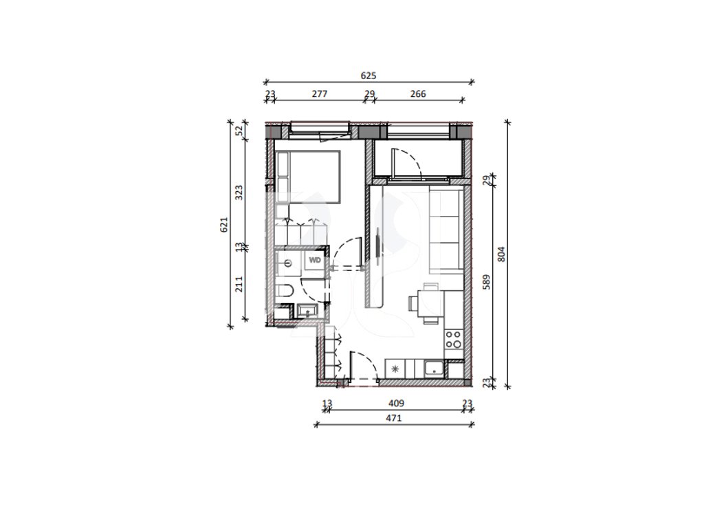 SHITET ME KREDI APARTAMENT 1+1 REZIDENCA KADIU 2