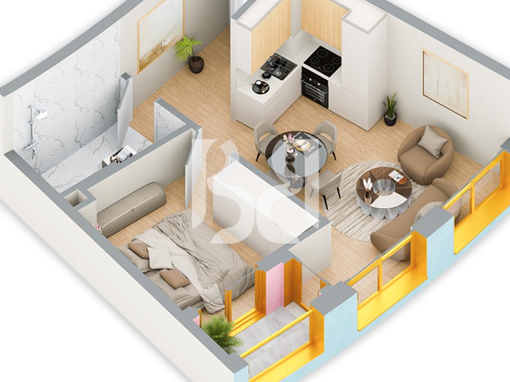 SHITET APARTAMENT 1+1 NE REZIDENCA BALLADA LIQENI I FARKES 2