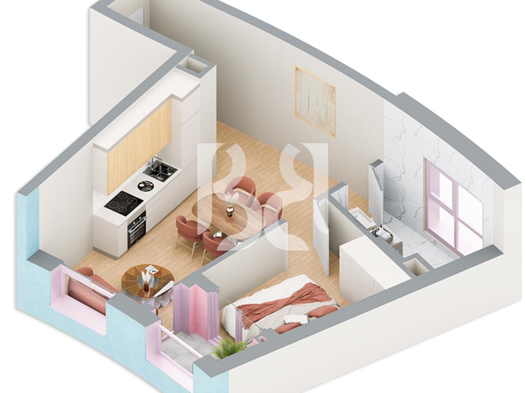 SHITET APARTAMENT 1+1 NE REZIDENCA BALLADA LIQENI I FARKES 2