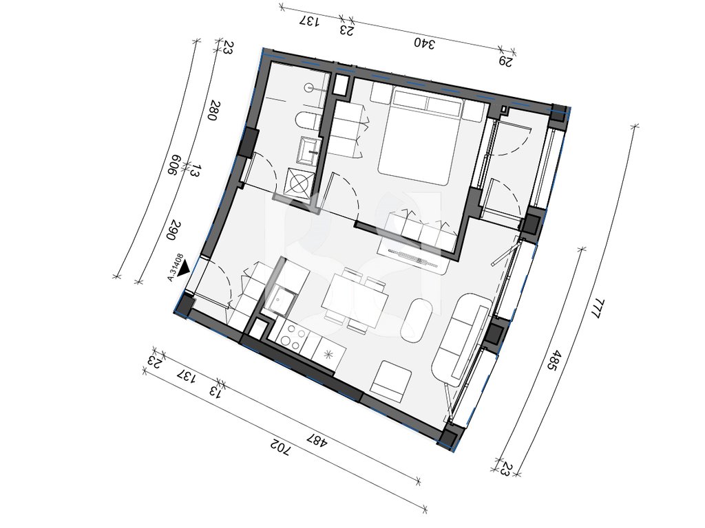 SHITET APARTAMENT 1+1 REZIDENCA BALLADA LIQENI I FARKES 3