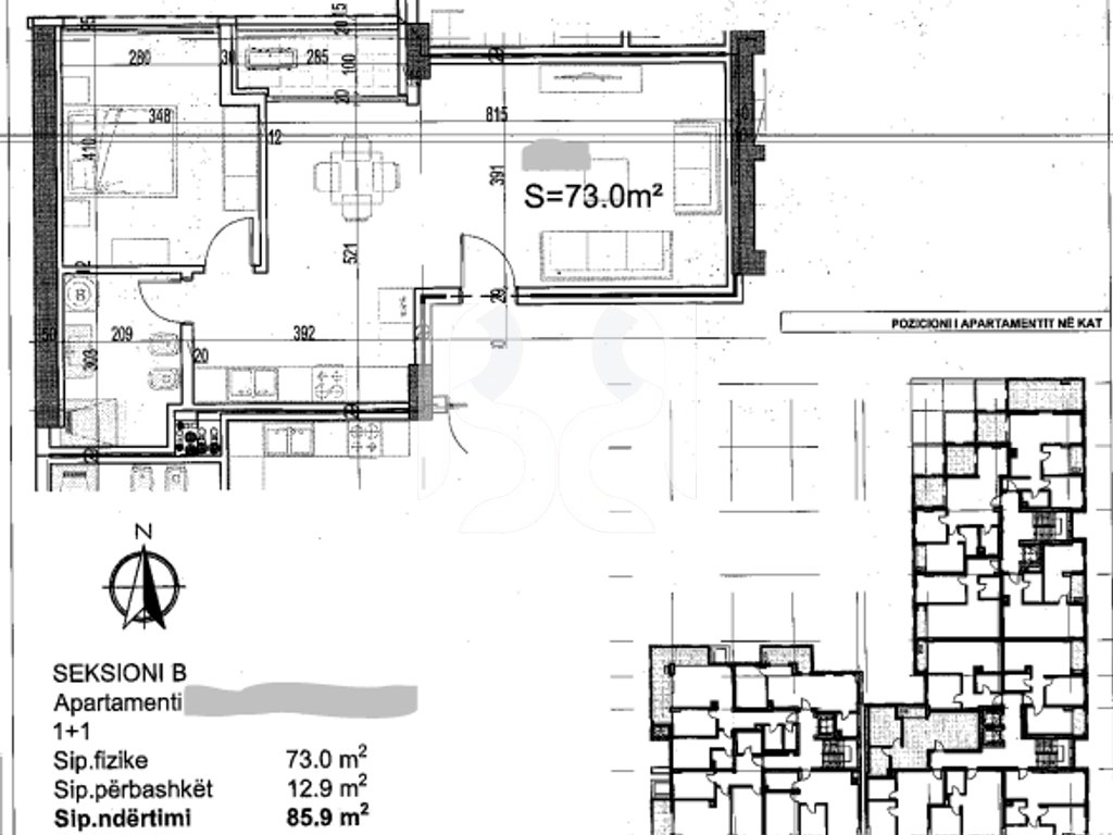 APARTAMENT 1+1 NE SHITJE, RESIDENCA POSEIDON, VLORE* 3
