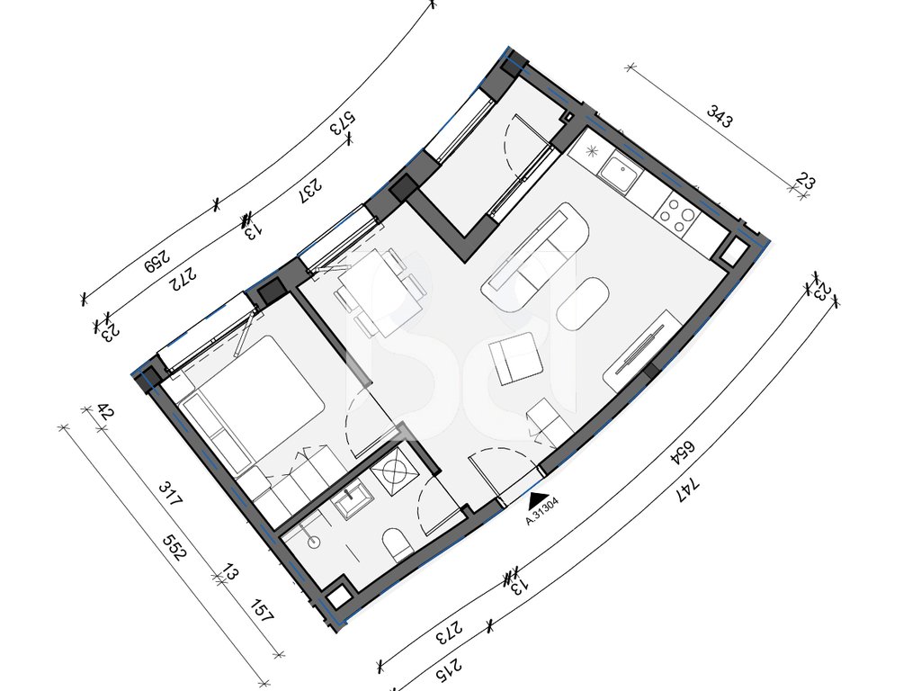 SHITET APARTAMENT 1+1 NE REZIDENCA BALLADA LIQENI I FARKES 3