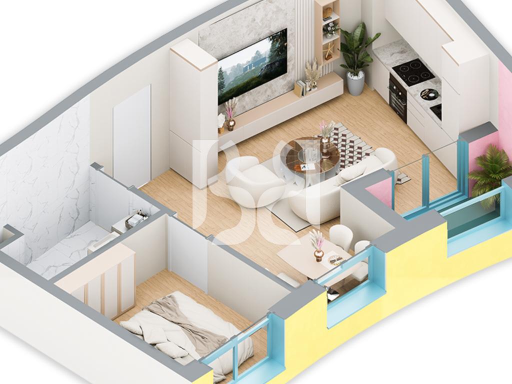 SHITET APARTAMENT 1+1 TEK REZIDENCA BALLADA LIQENI I FARKES 2