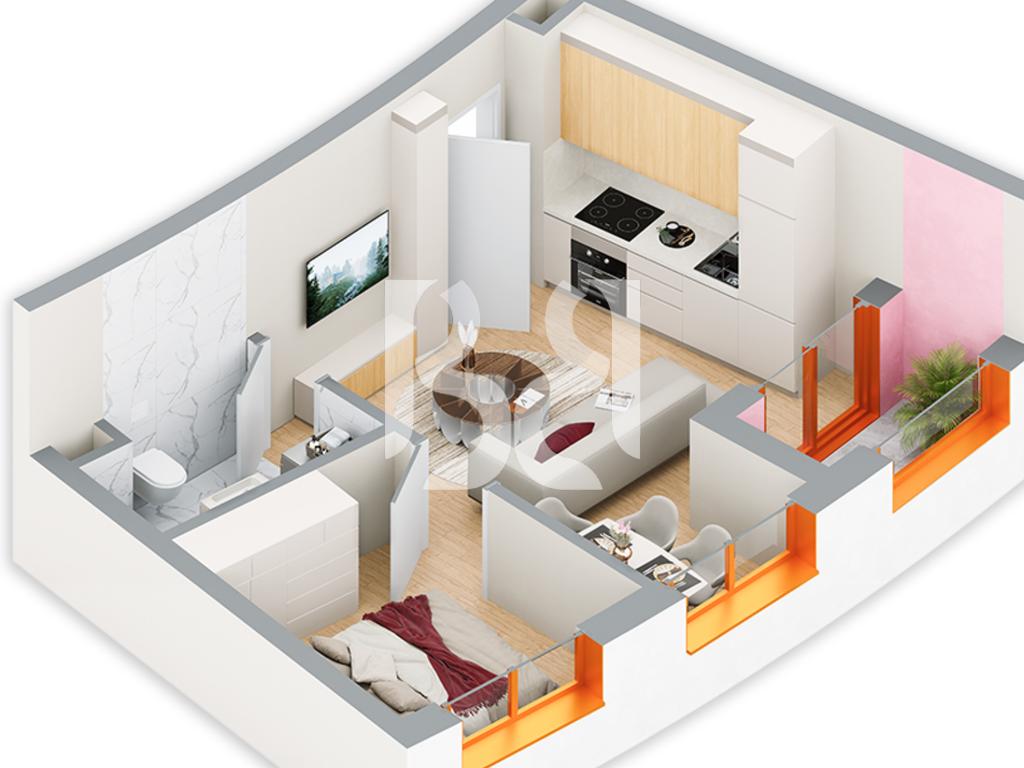 SHITET APARTAMENT 1+1 NE REZIDENCA BALLADA LIQENI I FARKES 2