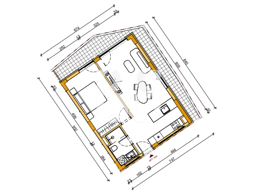 SHITET ME KREDI APARTAMENT 1+1 REZIDENCA ABA2 3