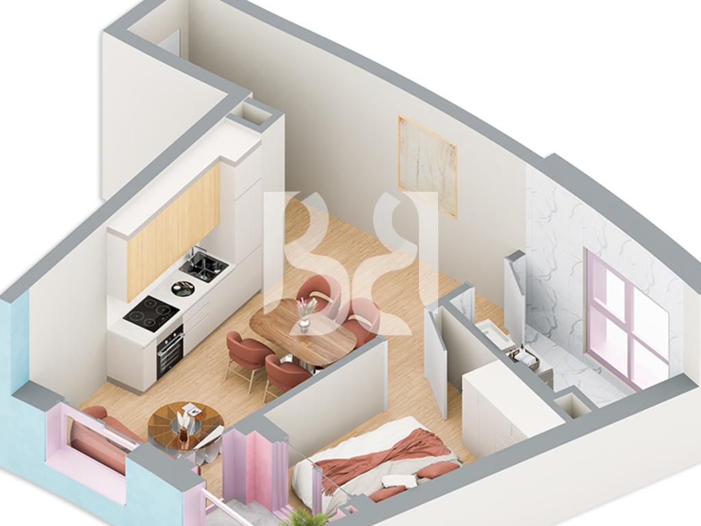 SHITET APARTAMENT 1+1 NE REZIDENCA BALLADA LIQENI I FARKES 2