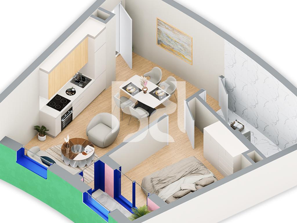 SHITET APARTAMENT 1+1 NE REZIDENCA BALLADA LIQENI I FARKES 2