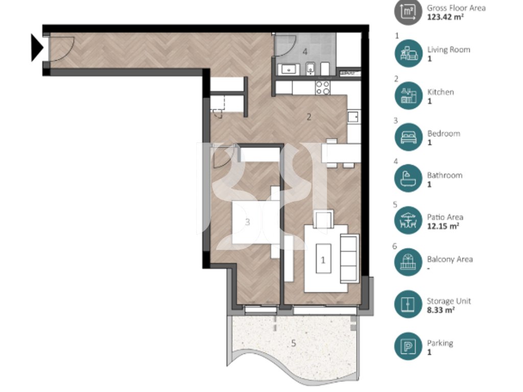 SHITET APARTAMENT 1+1+OBORR+POST PARKIMI TEK GREEN COAST 2 3