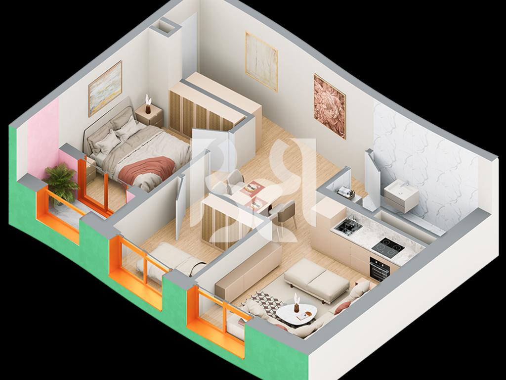 SHITET APARTAMENT 2+1 TE REZIDENCA BALLADA LIQENI I FARKES ME KREDI DERI NE 80% 2