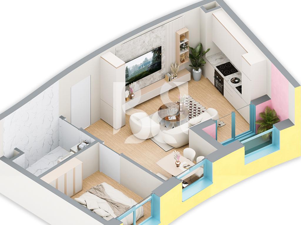 SHITET APARTAMENT 1+1 NE REZIDENCA BALLADA LIQENI I FARKES 2