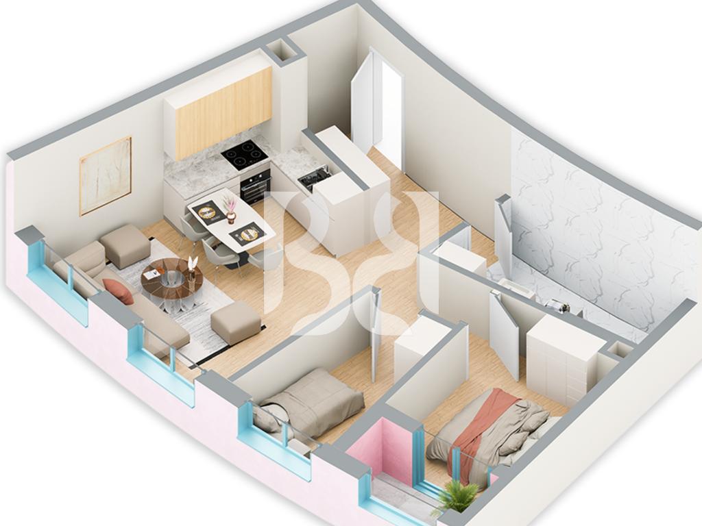 SHITET APARTAMENT 2+1 NE REZIDENCA BALLADA LIQENI I FARKES 2