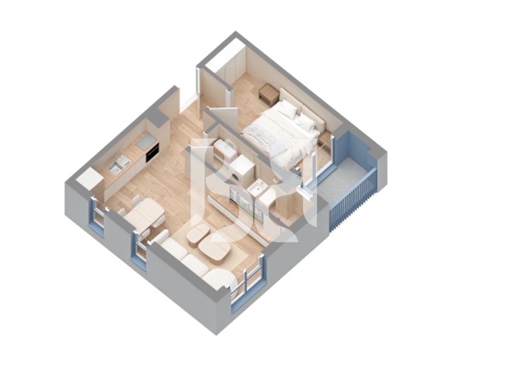 SHITET APARTAMENT 1+1+BALLKON NE REZIDENCEN OXA TIRANE 4