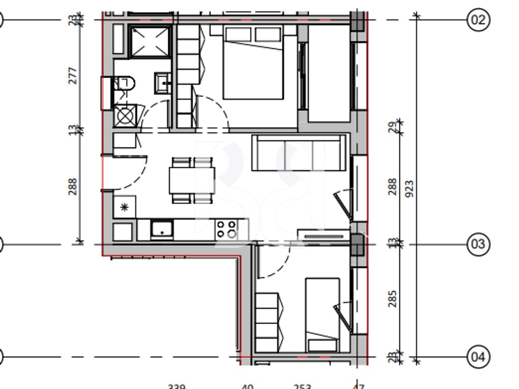 Apartament 2+1 në shitje në Nokia Residence Rezidencë e re nga Kontakt Ali Demi Tiranë me kredi deri ne 80% 2