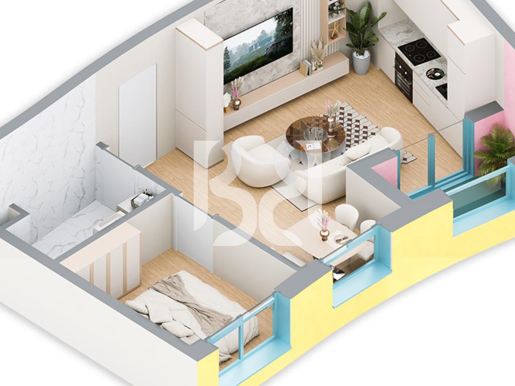 SHITET APARTAMENT 1+1 NE REZIDENCA BALLADA LIQENI I FARKES 3