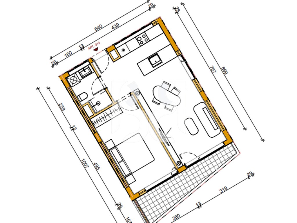 SHITET APARTAMENT ME KREDI 1+1 NE FARKE PRANE LIQENIT TE FARKES, REZIDENCA ABA - 73 M2 133000 EURO 3