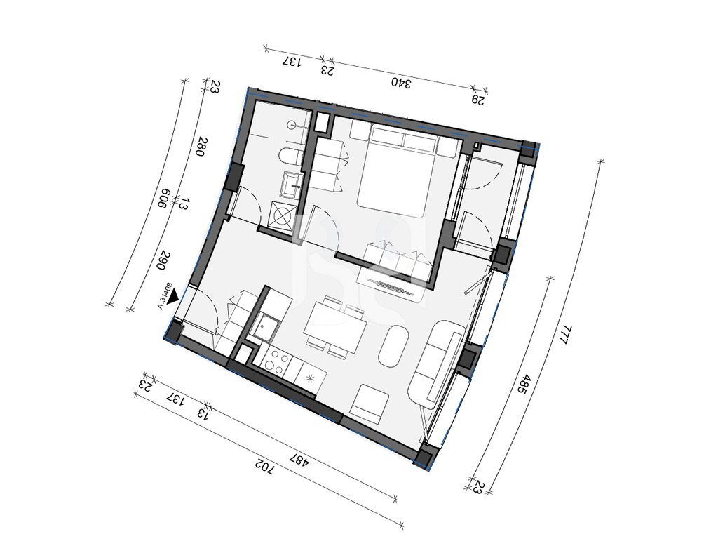 SHITET APARTAMENT 1+1 NE REZIDENCA BALLADA LIQENI I FARKES 3