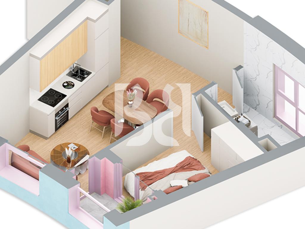 SHITET APARTAMENT 1+1 NE REZIDENCA BALLADA LIQENI I FARKES 2