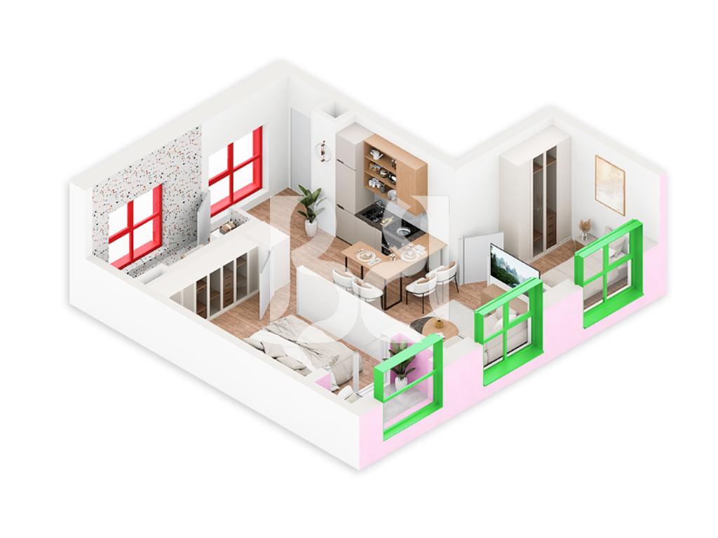 SHITET ME KREDI DERI NE 80% APARTAMENT 2+1 NE REZIDENCA NOKIA 142.000€* 4
