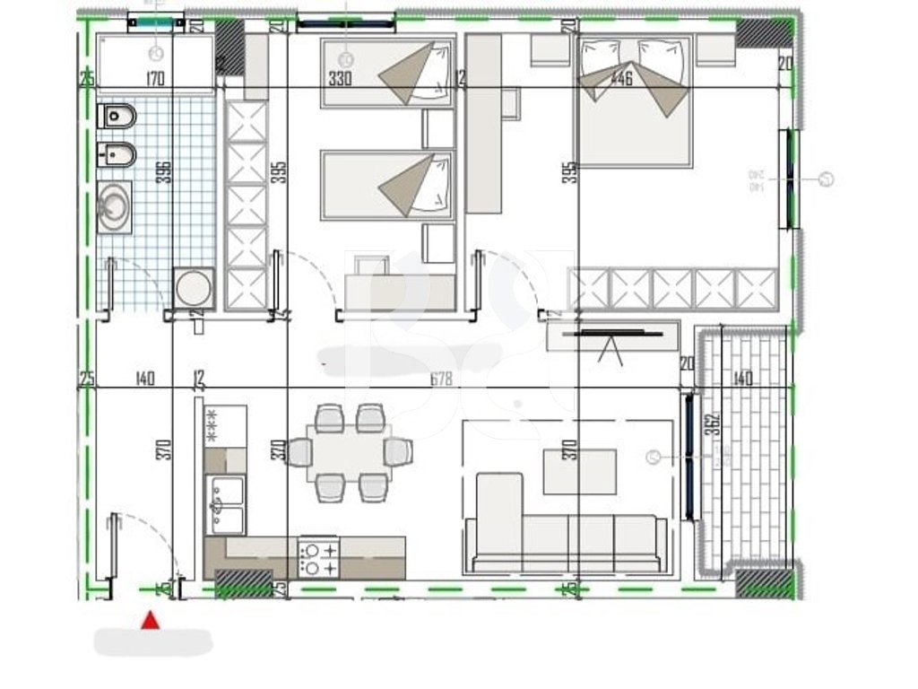 APARTAMENT 2+1+BALLKON NE SHITJE ME KREDI NE PASKUQAN