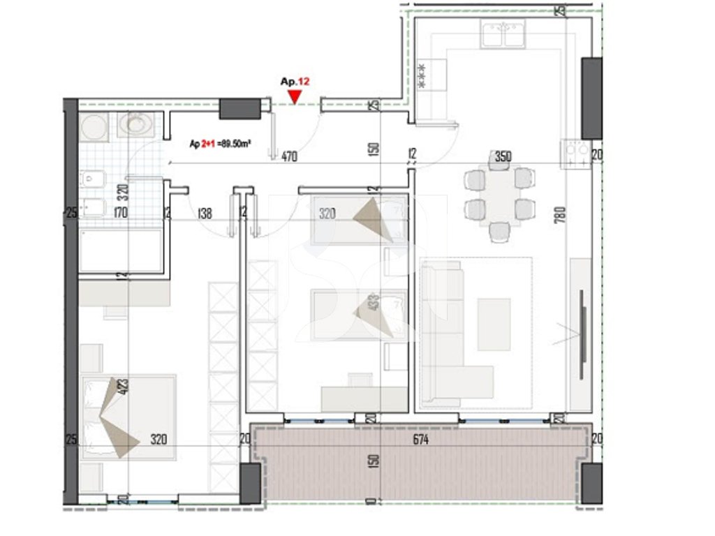 SHITET ME KREDI APARTAMENT 2+1 NE PASKUQAN 4
