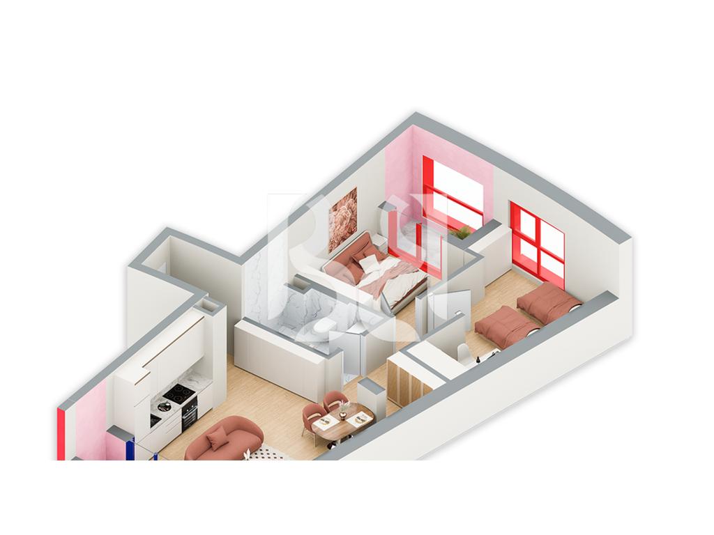 SHITET ME KREDI DERI NE 80% APARTAMENT 2+1 NE REZIDENCA BALLADA LIQENI I FARKES 3