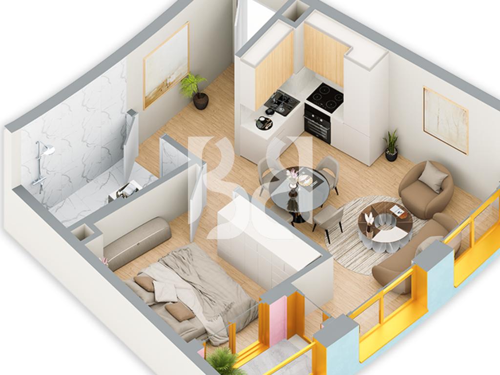 SHITET APARTAMENT 1+1 NE REZIDENCA BALLADA LIQENI I FARKES 2