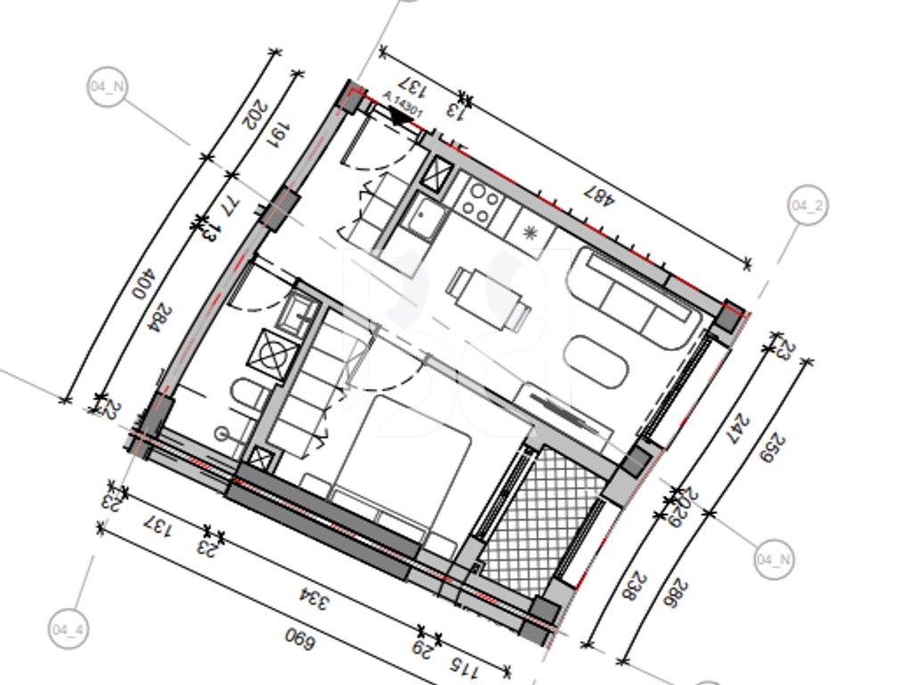 SHITET APARTAMENT 1+1 NE REZIDENCA BALLADA LIQENI I FARKES ME KREDI DERI NE 80% 2