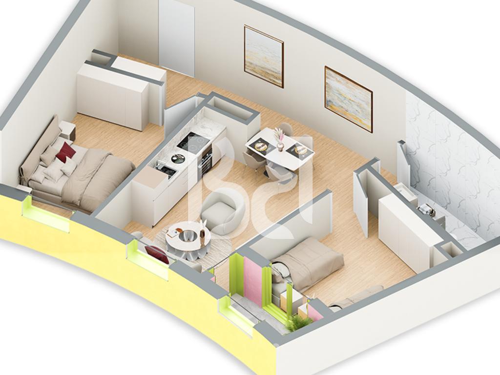 SHITET APARTAMENT 2+1 NE REZIDENCA BALLADA LIQENI I FARKES 2