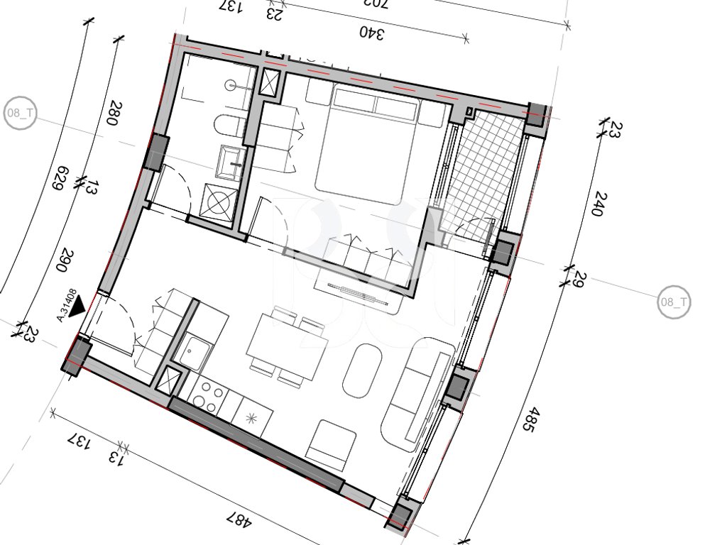 SHITET APARTAMENT 1+1 NE REZIDENCA BALLADA LIQENI I FARKES 3