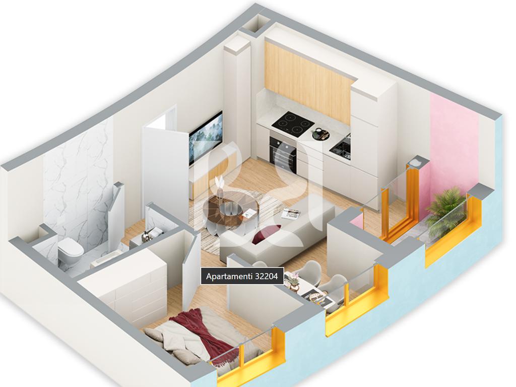 SHITET APARTAMENT 1+1 NE REZIDENCA BALLADA LIQENI I FARKES 2