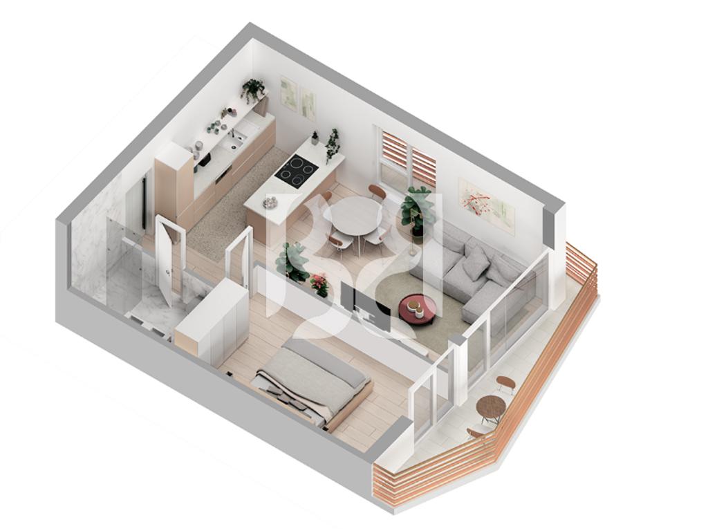 Shitet Apartament me kredi 1+1 ne Farke prane liqenit Rezidenca Aba 85m2 155000 € 4