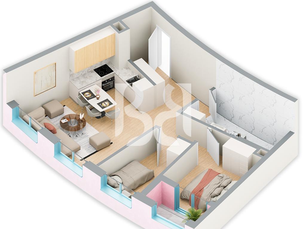 SHITET APARTAMENT 2+1 NE REZIDENCA BALLADA LIQENI I FARKES 2