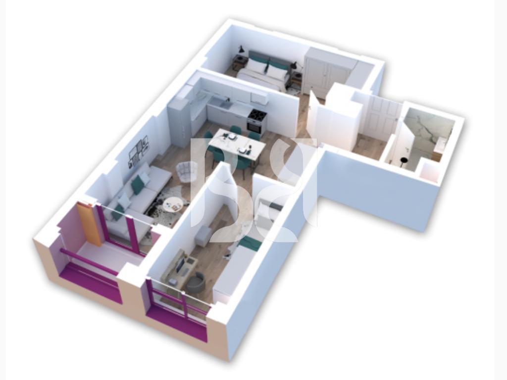 APARTAMENT 2+1 NË KOMPLEKSIN MANGALEM SHITET ME KREDI 1