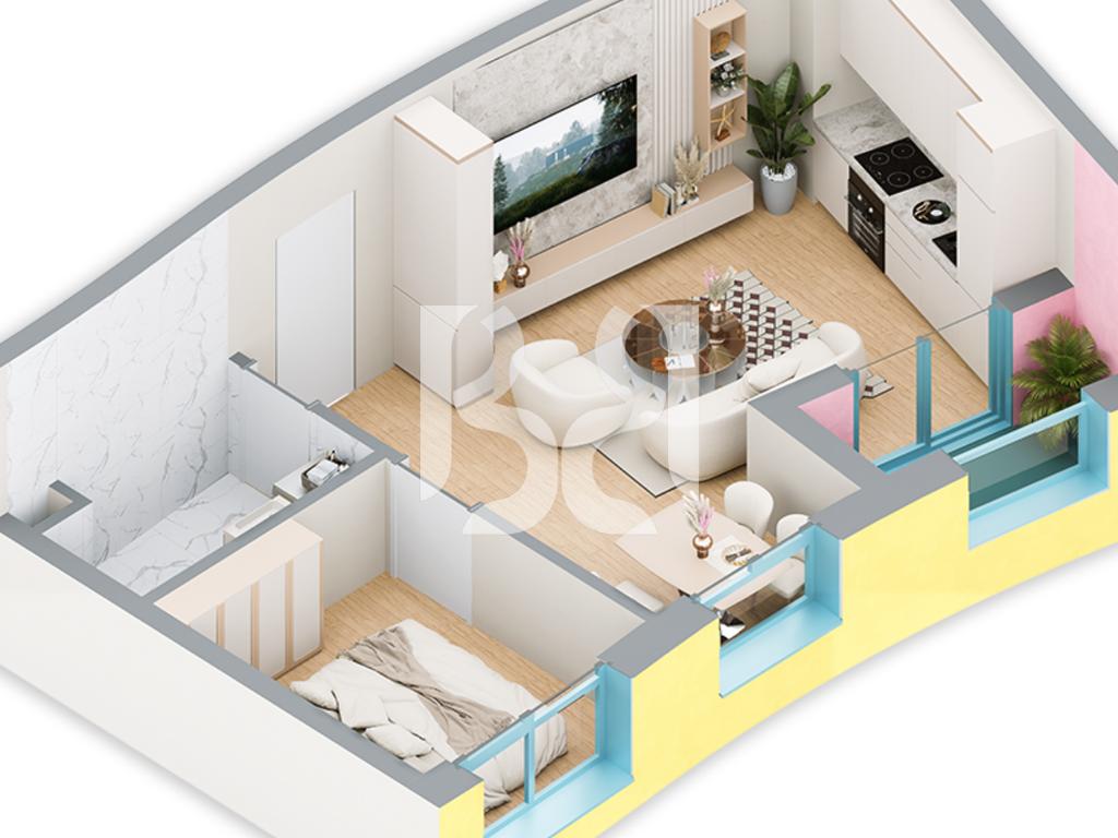 SHITET APARTAMENT 1+1 NE REZIDENCA BALLADA LIQENI I FARKES 2